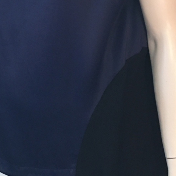 DKNY Asymmetrical Flounce Panel Top Blouse Tunic Tank Rayon Merino Wool NWOT - Picture 7 of 16